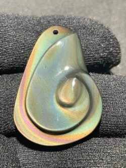 Caracol en Obsidienne Œil Céleste du Mexique