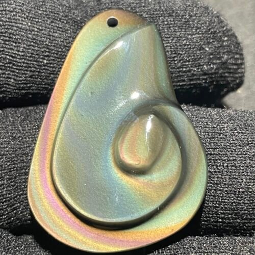 Caracol en Obsidienne Œil Céleste du Mexique