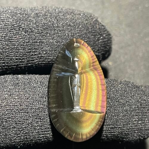 Pendentif Guadalupe en Obsidienne Œil Céleste