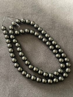 Perle 6 mm Jais de Grande Bretagne