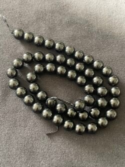 Perle 8 mm Jais de Grande Bretagne