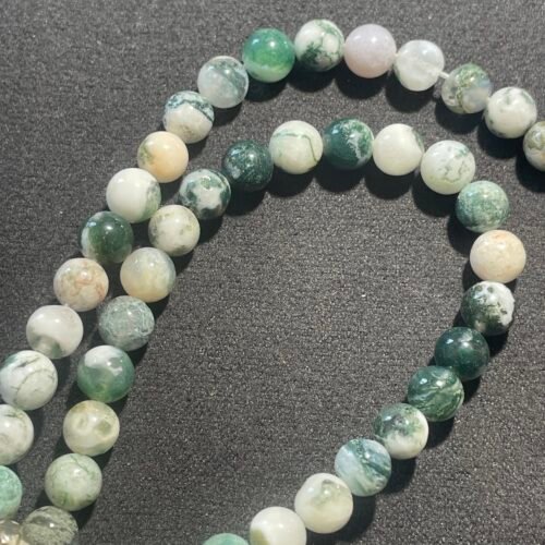 Perle 6 mm Agate Arbre d Inde