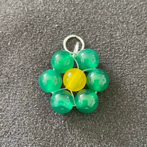 IMG_7940 Fleur en Agate Verte et Agate Jaune