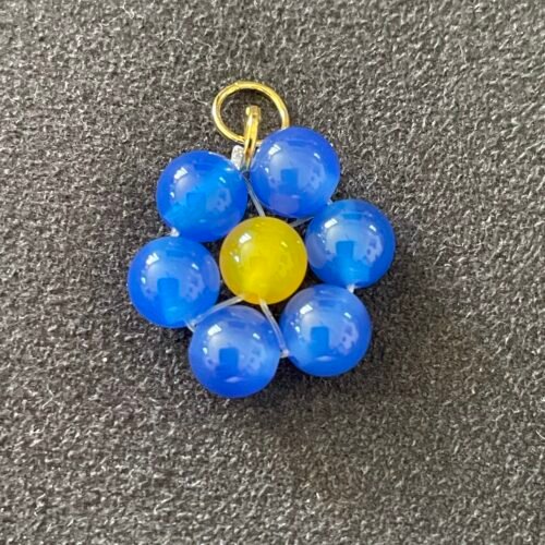 IMG_7942 Fleur en Agate Bleu et Agate Jaune