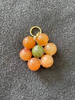 Fleur en Calcite Rouge et Unakite