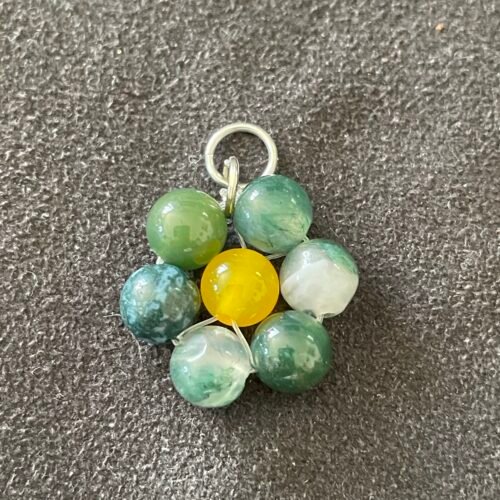 IMG_7950 Fleur en Agate Mousse et Agate Jaune