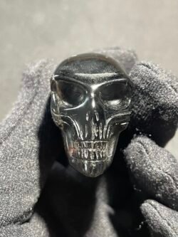 IMG_7957 Crâne Extra-terrestre en Obsidienne Fumé