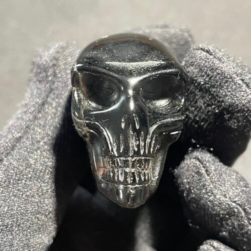 Crâne Extra-terrestre en Obsidienne Fumé