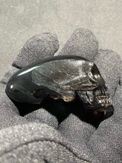 IMG_7958 Crâne Extra-terrestre en Obsidienne Fumé