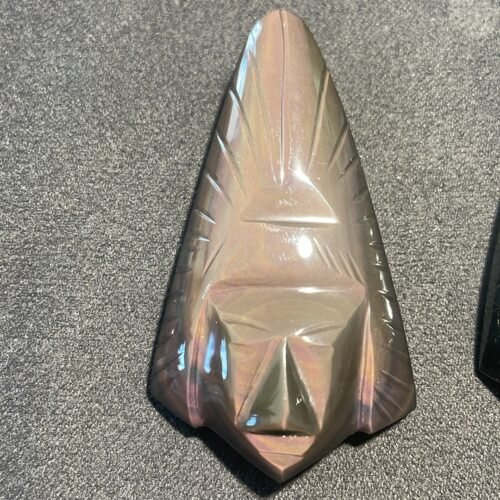 Pendentif Masque Maya en Obsidienne Œil Céleste