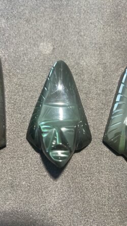 Pendentif Masque Maya en Obsidienne Œil Céleste
