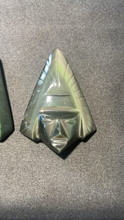 Pendentif Masque Maya en Obsidienne Œil Céleste