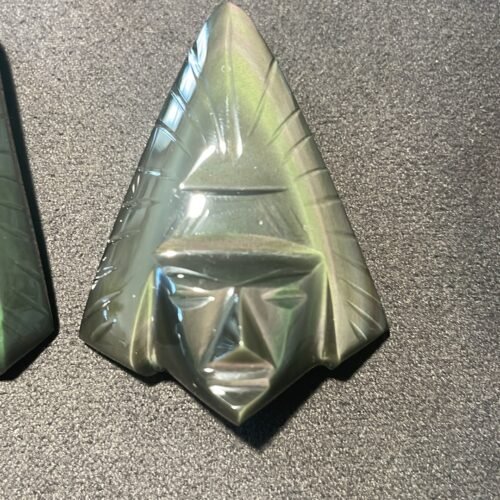 Pendentif Masque Maya en Obsidienne Œil Céleste