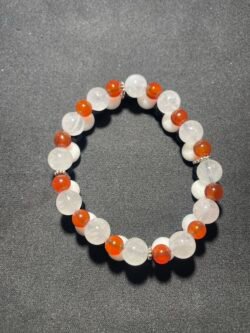 IMG_9231 Bracelet Double en Agate, Jade Blanc et Quartz Rose