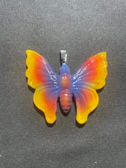 IMG_9432 Pendentif Papillon en Racine de Palmier Teinté