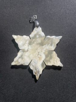 IMG_9442 Pendentif Étoile en Agate Plume Blanche