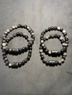 IMG_0275 Bracelet en Obsidienne Argenté du Mexique 🇲🇽