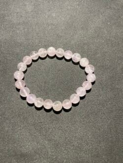 Perle 8 mm Quartz Rose de Madagascar